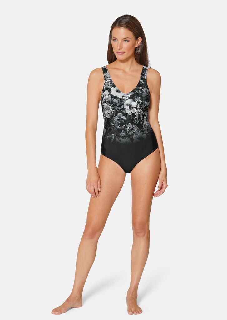 Swimming costume with floral print 1