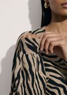 Zebra-patterned cashmere cardigan thumbnail 5