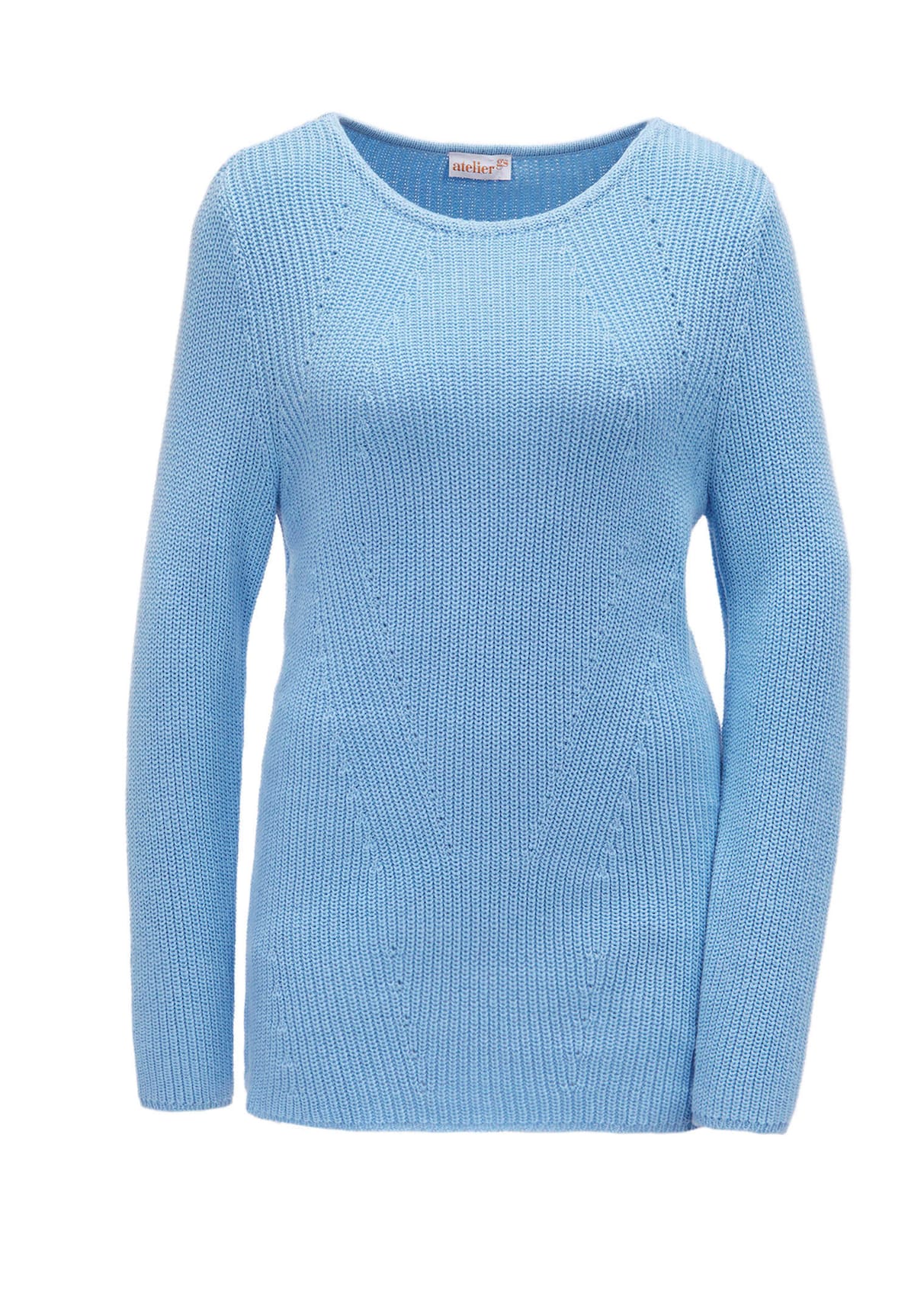 Figurschmeichelnder Pullover aus reiner Baumwolle