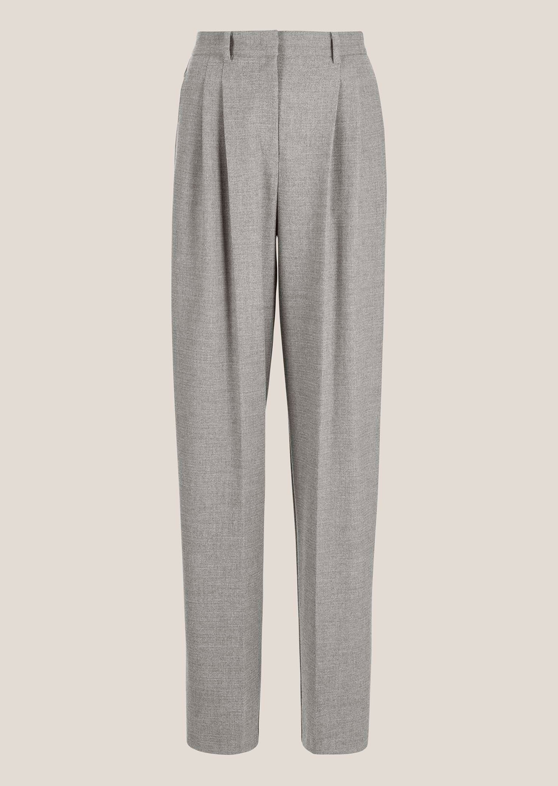 Weite Bundfaltenhose mit Bügelfalten