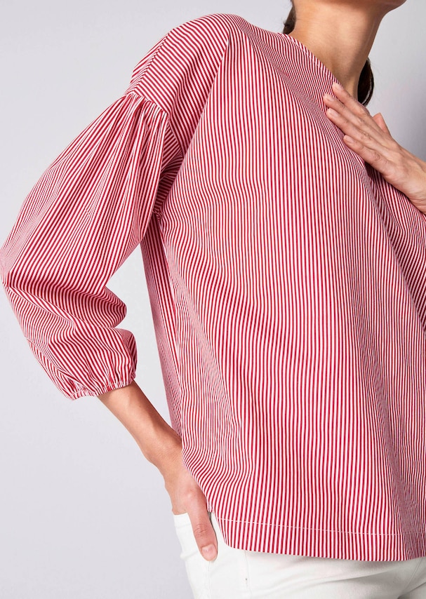 Streifenbluse mit Rundhalsausschnitt 4