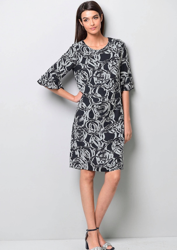 Kleid mit grafischem Dessin 2
