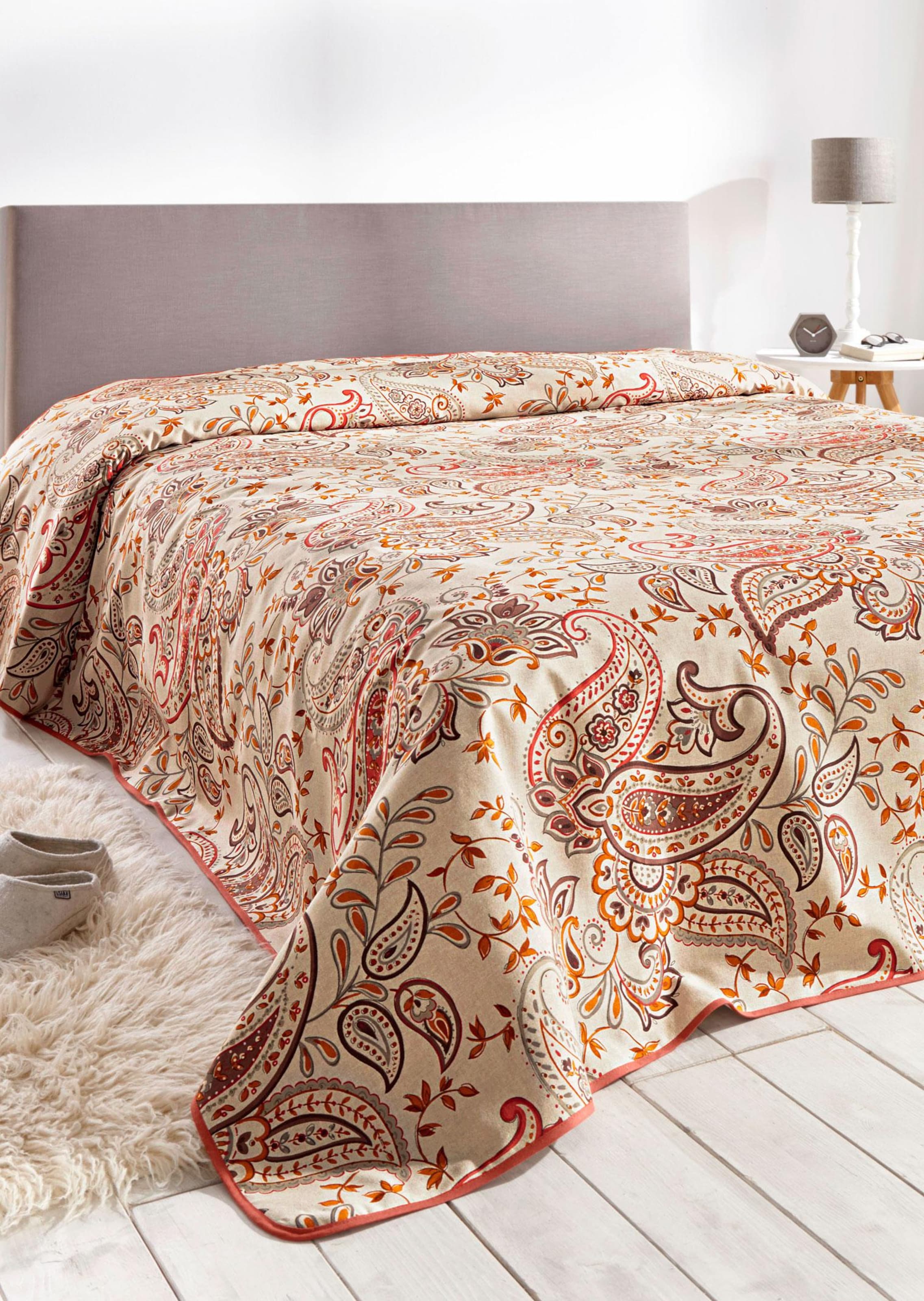 Plaid - taupe / à motifs - Gr. 220 x 250 cm de Goldner Fashion