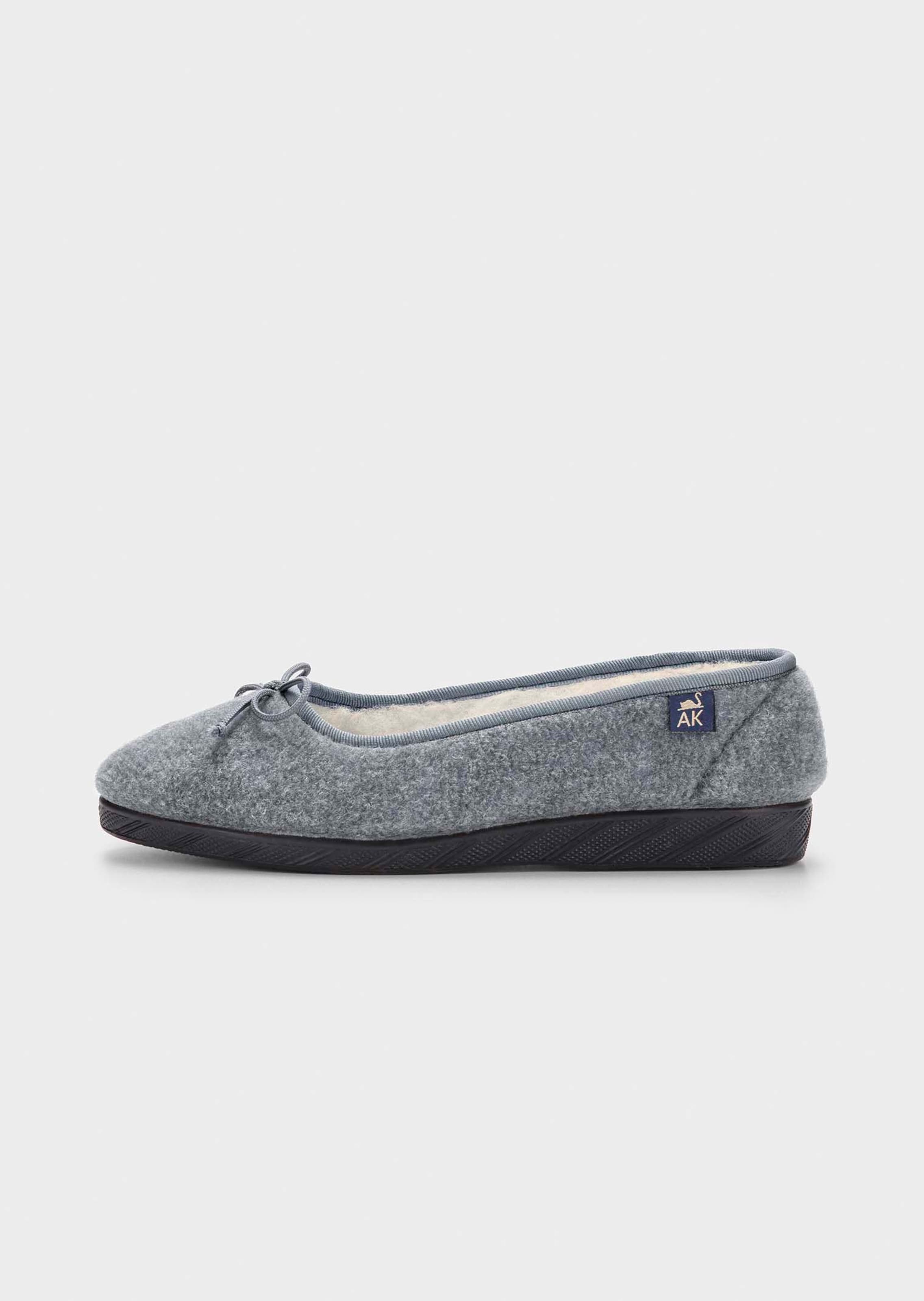 Pantoufles ballerines avec laine vierge