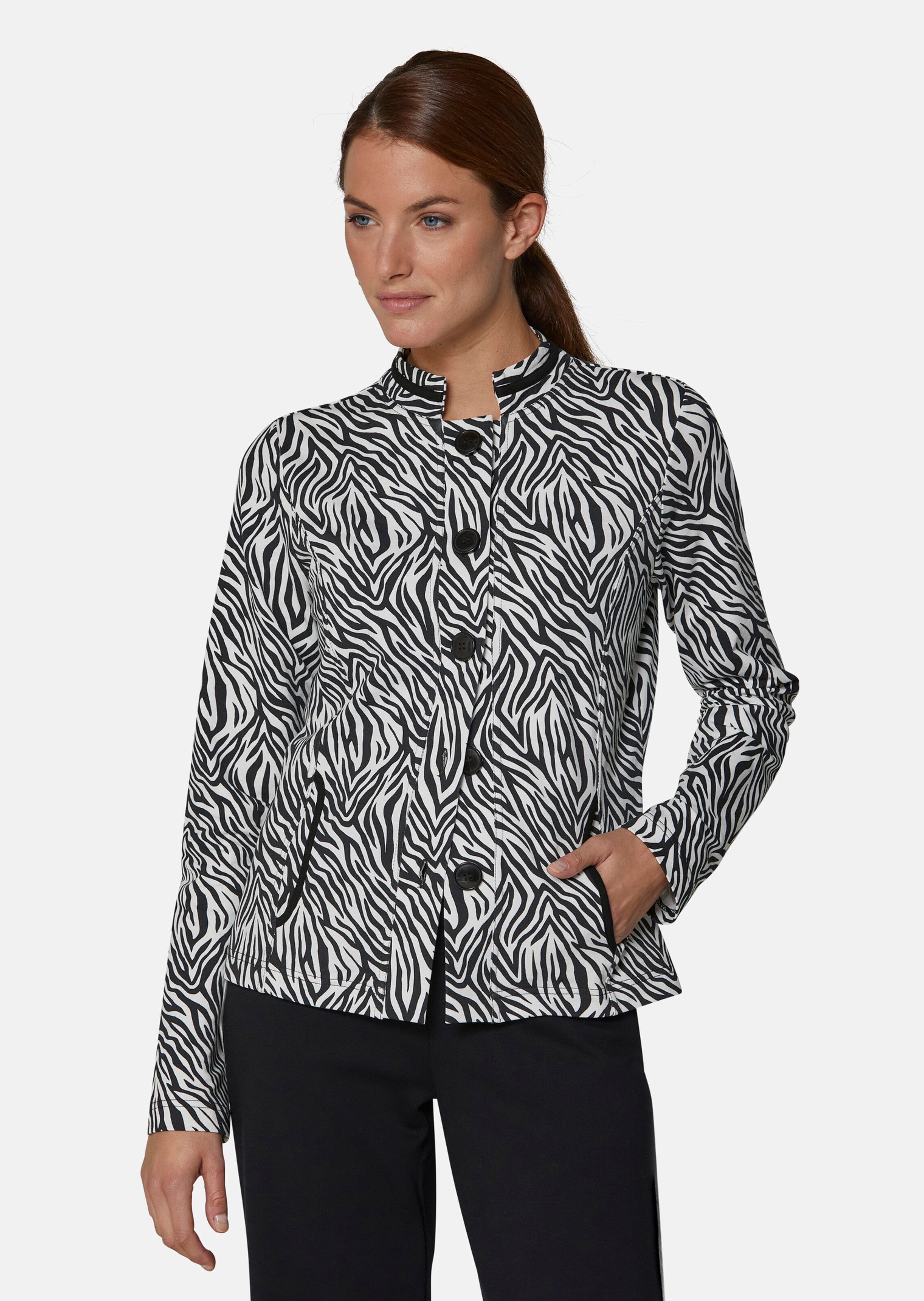 Komfort-Jacke mit Animal-Print