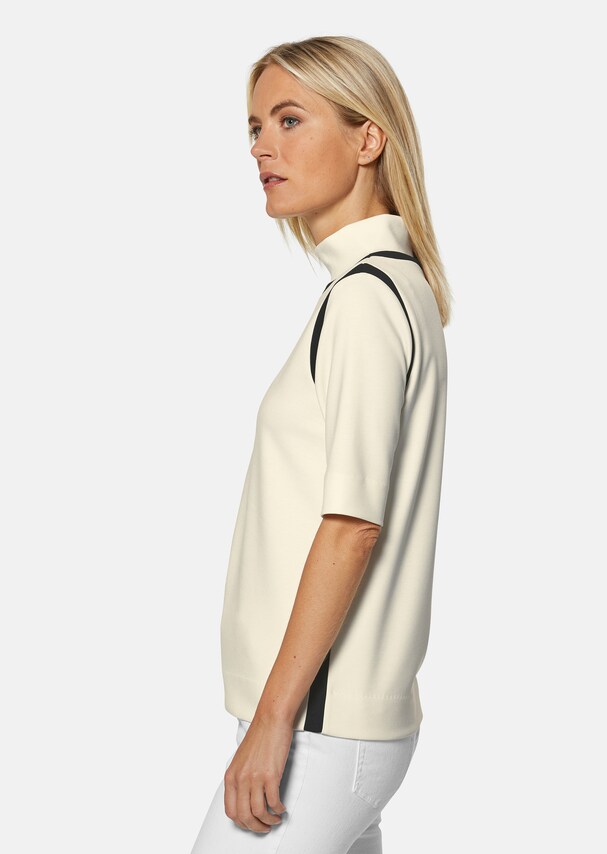 Half-sleeved shirt with stand-up collar 3