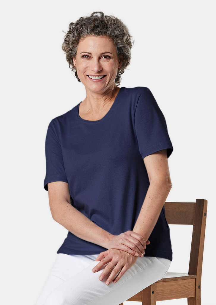 Basic T-Shirt aus reiner Baumwolle