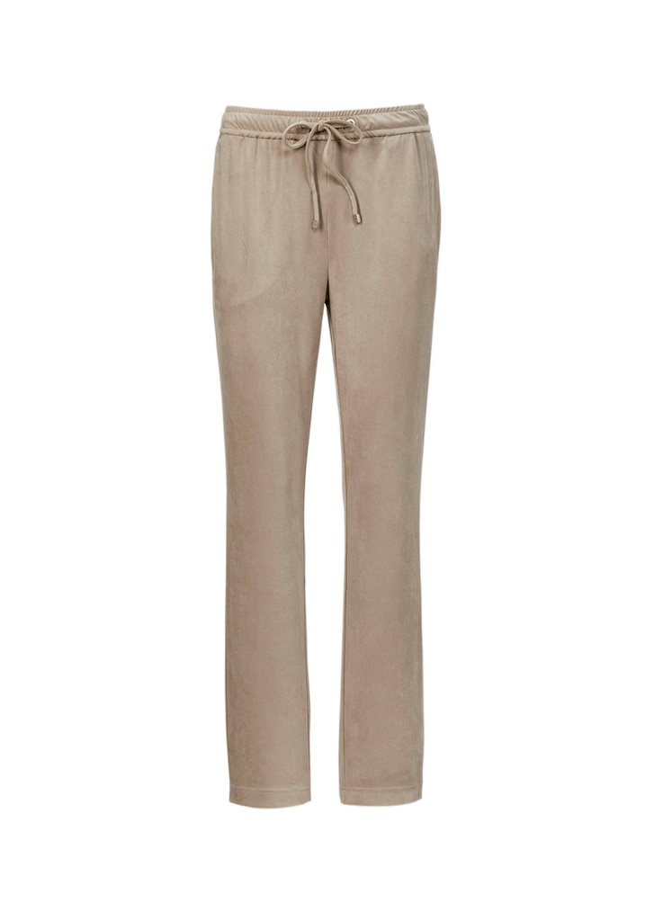 Bi-elastische Hose LOUISA in superweichem Veloursleder-Look
