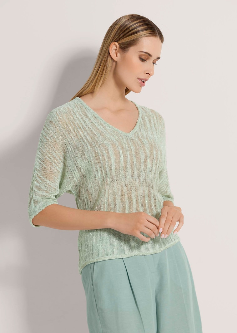 Sommer-Pullover mit Glanz-Effekt
