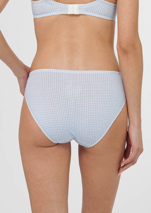 Classic briefs with chequered pattern and lace 2