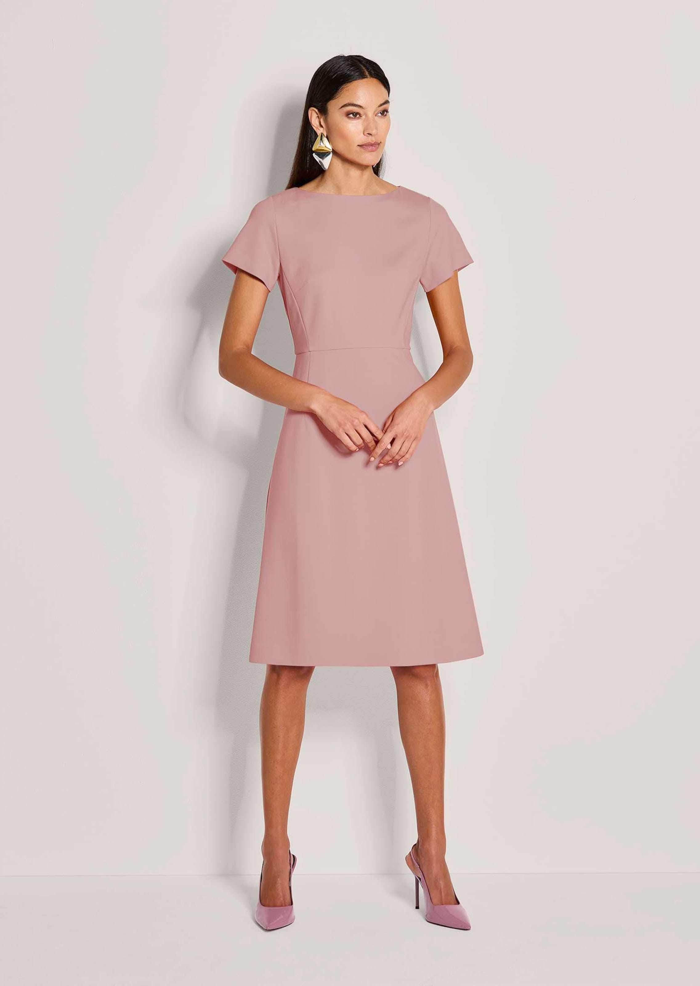 open lace back dress Marina Silky Fleur Mini Dress