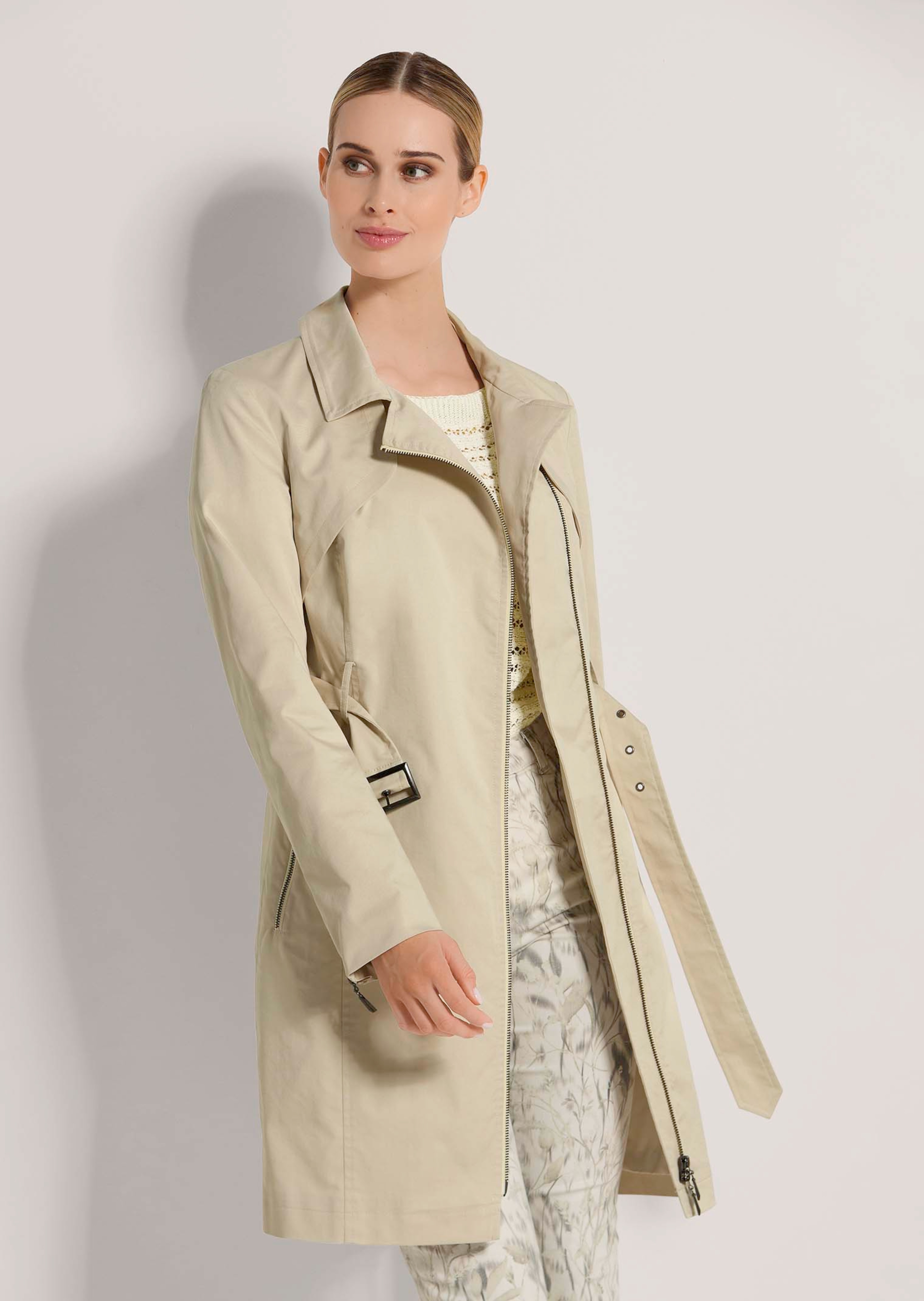 Trench-Jacke mit Reißverschlüssen