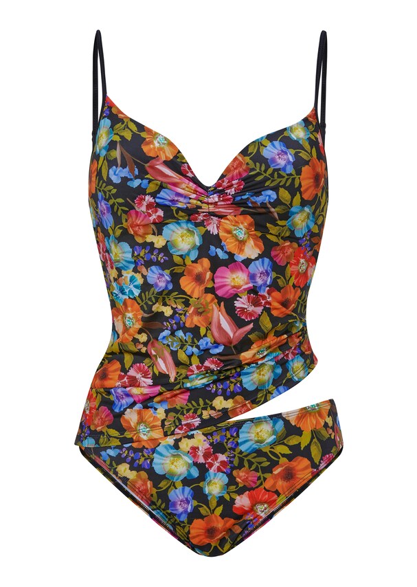 Tankini with floral print