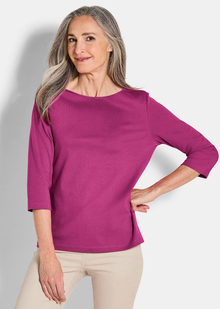 Basic-Shirt aus Interlock-Jersey