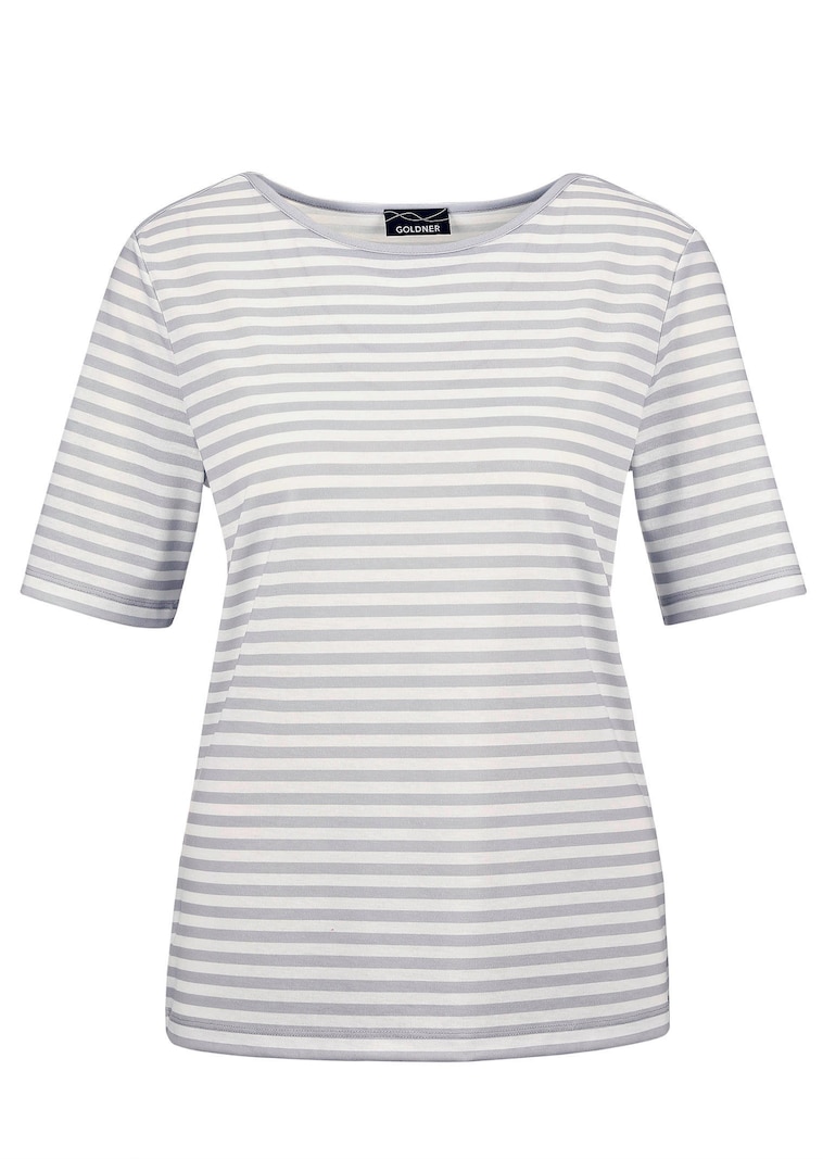 Gestreept shirt van viscose-jersey