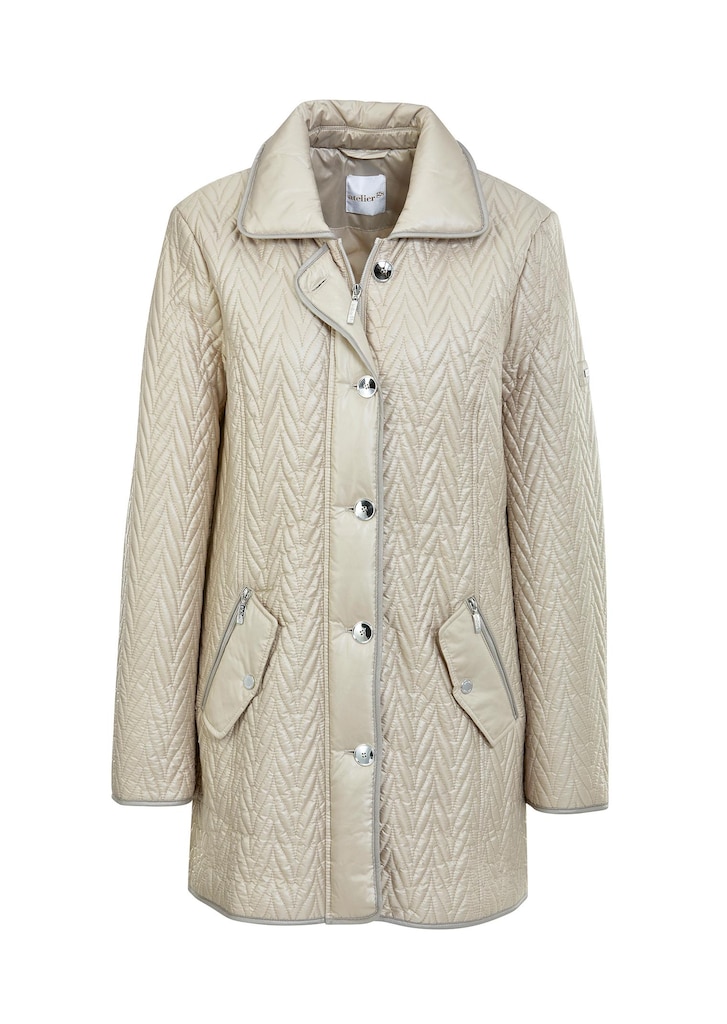 Longjacke mit außergewöhnlicher Steppung