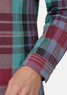 Karierte Hemdbluse aus reiner Baumwolle thumbnail 5