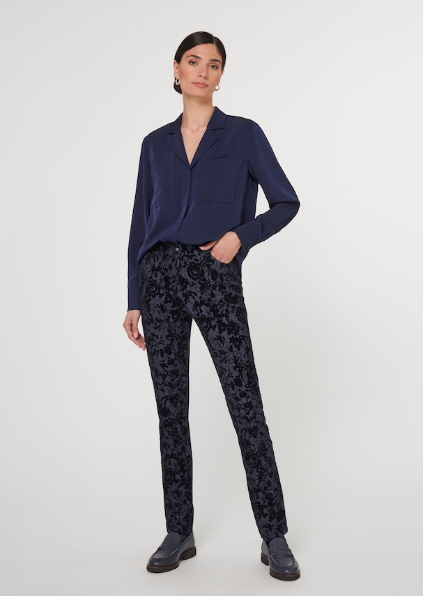 Slim-fit jeans with flock print 1