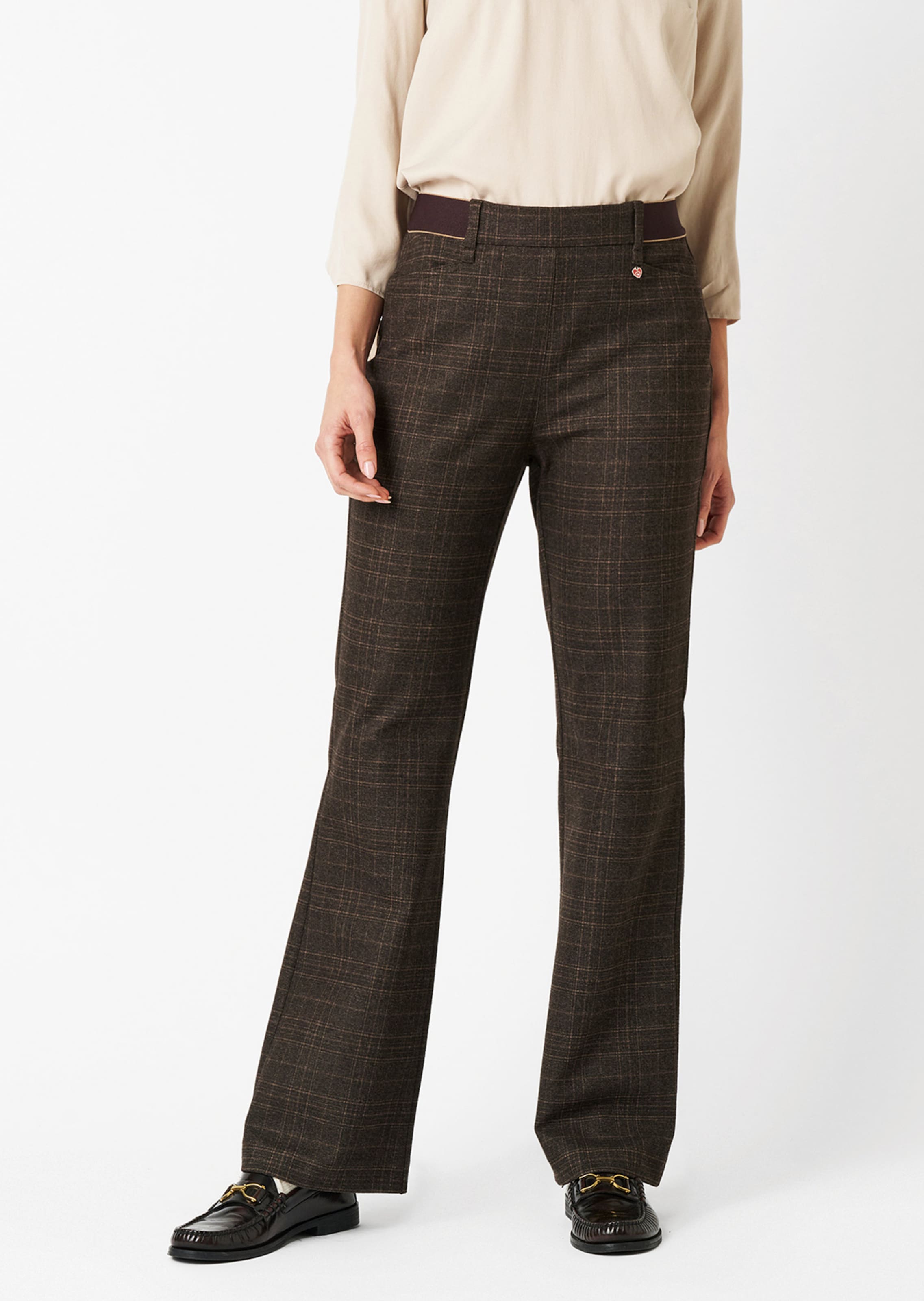 Jersey broek Alice New Flared met ruitpatroon