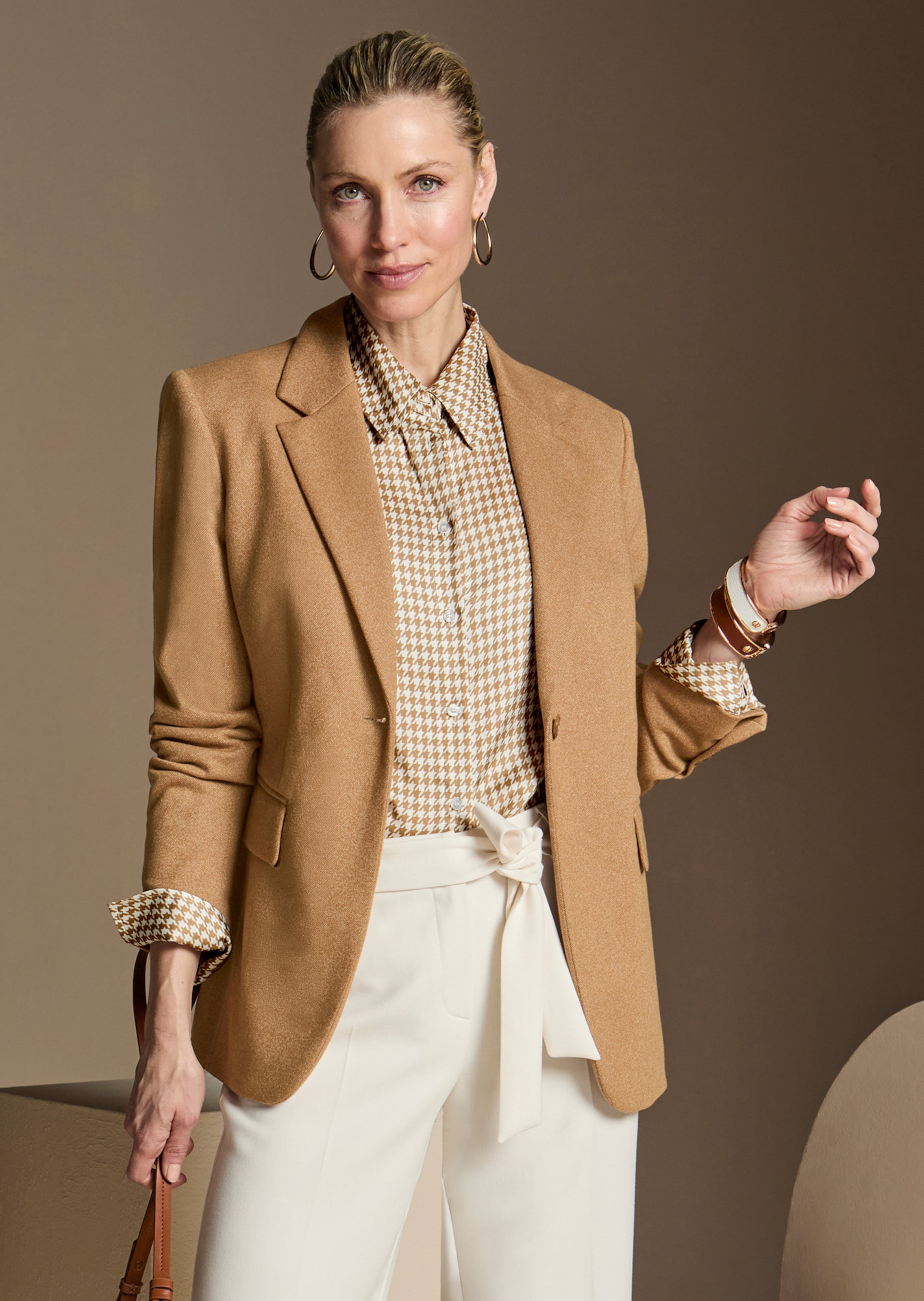 Jersey-Blazer in edler Melange