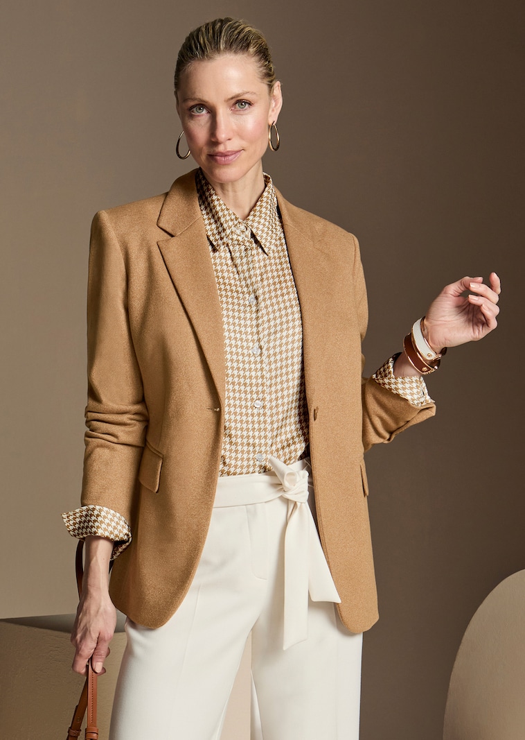 Jersey-Blazer in edler Melange