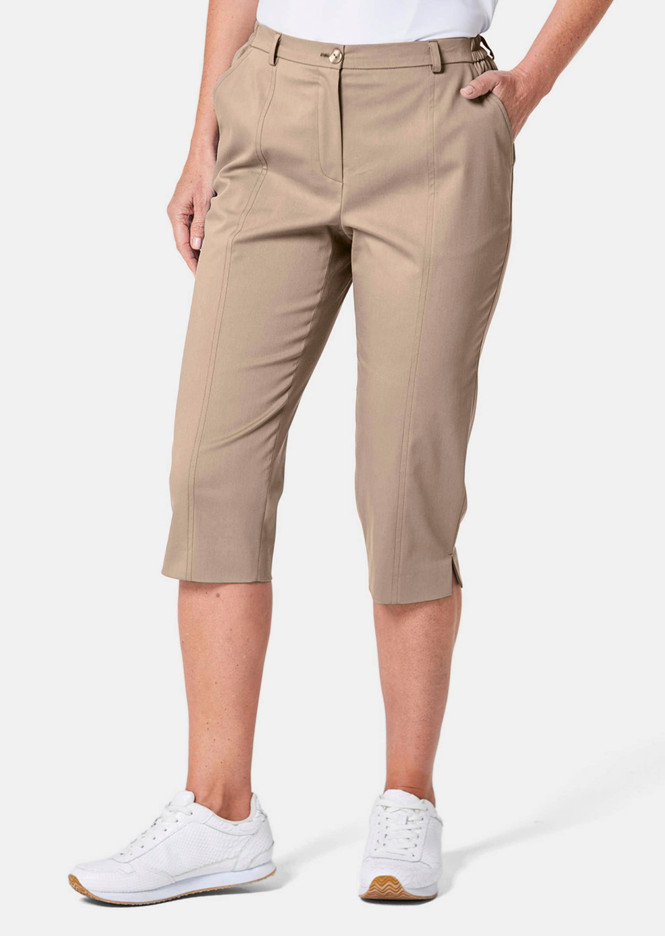 Sportive Capri-Hose aus trageangenehmen Satin