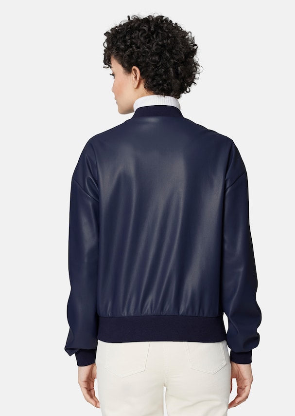 Bomber jacket in a cool leather look 2