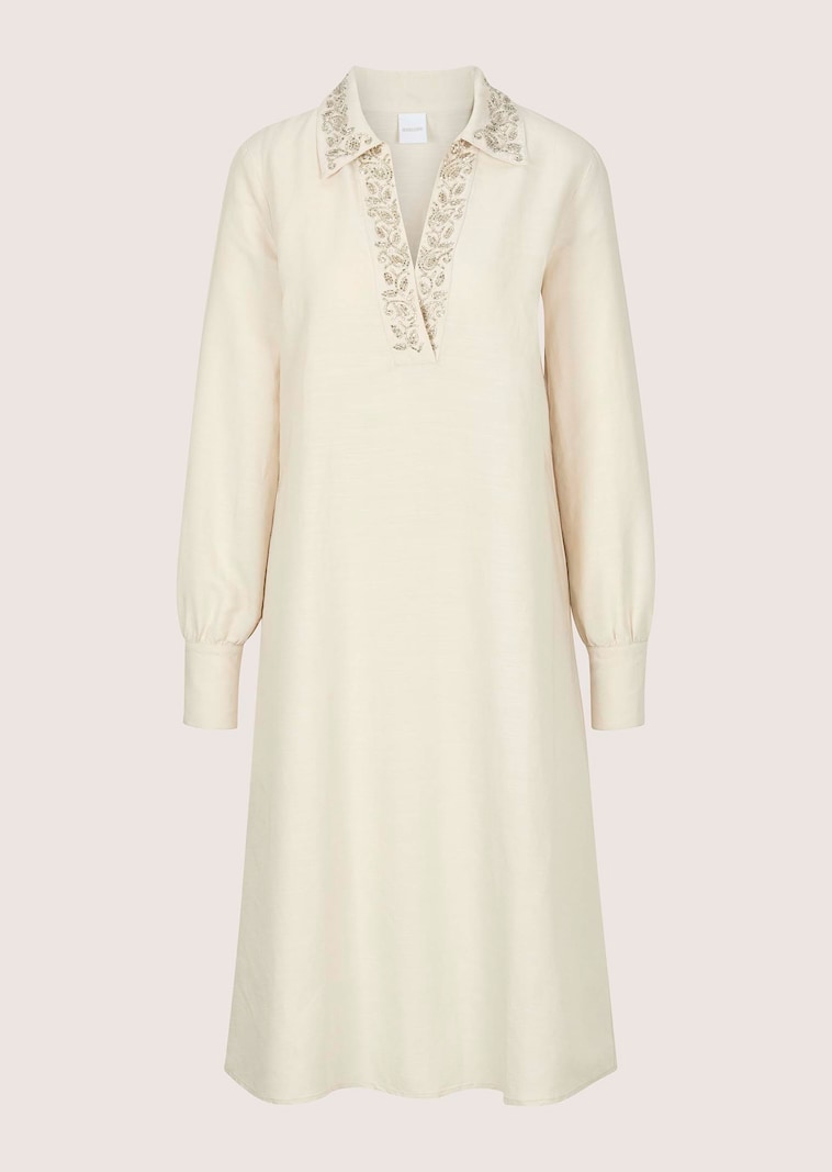 Sommerkleid mit verziertem V-Ausschnitt