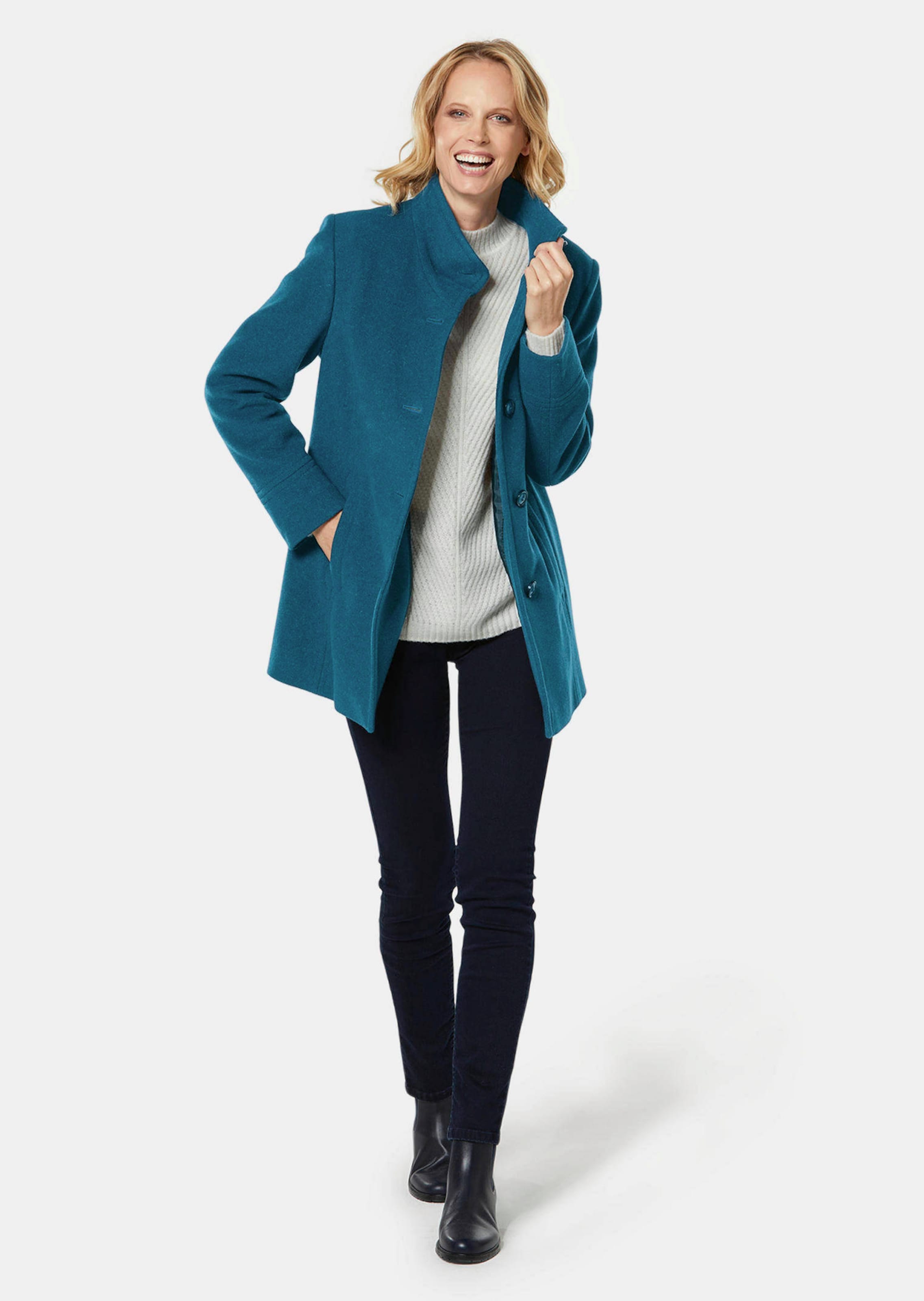 Veste en laine - pétrole - Gr. 50 de Goldner Fashion