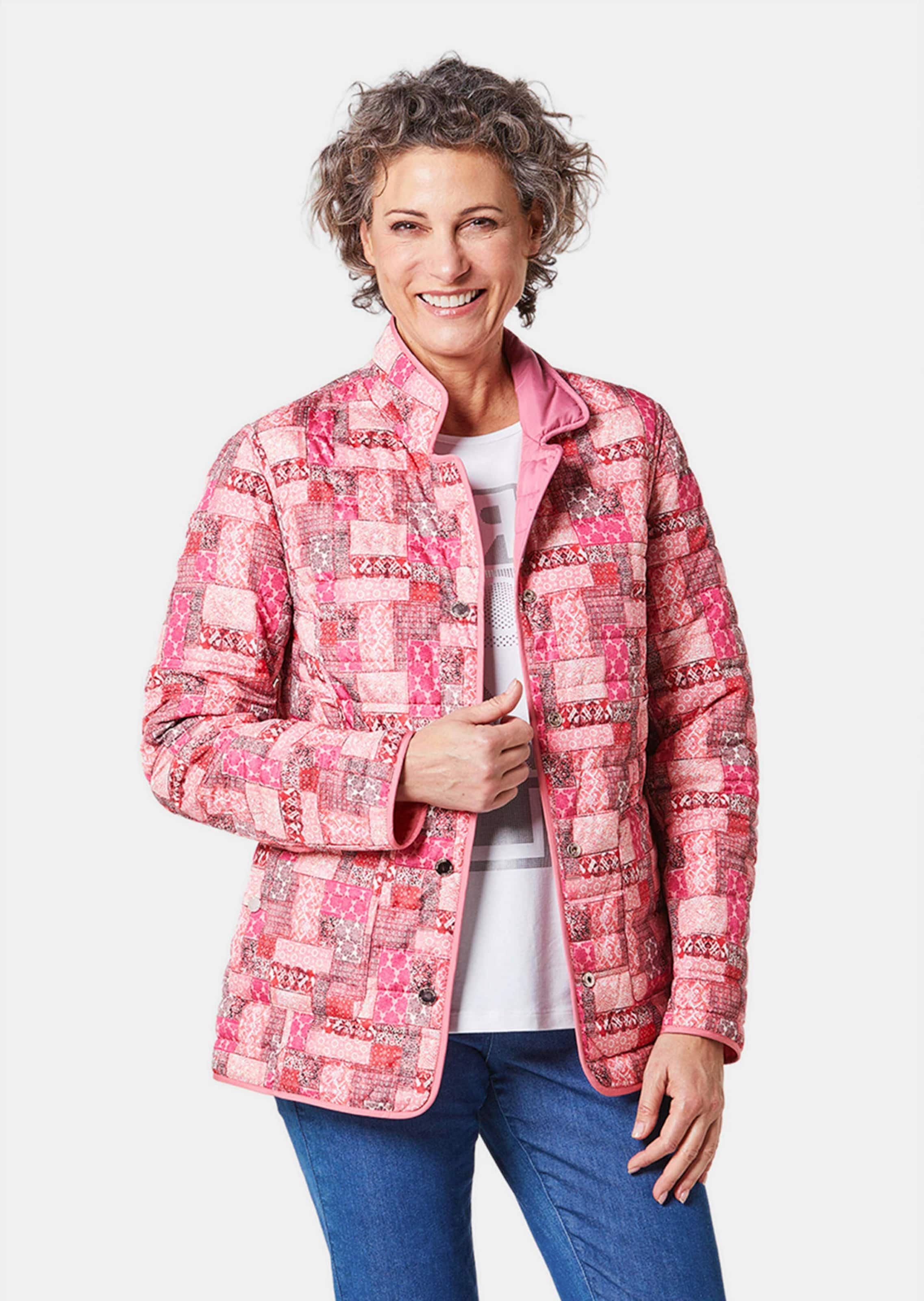 Veste Matelassée Réversible Gina Laura Taille S - Neuf Avec étiquettes - Imprimé Coloré