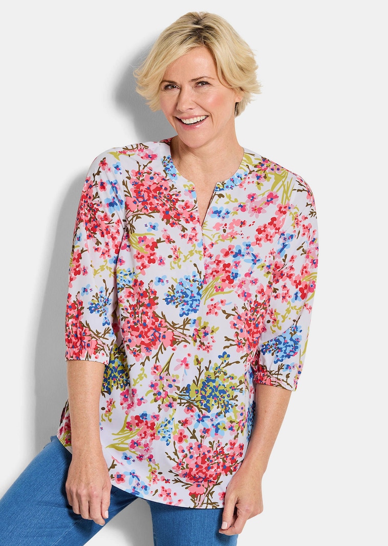 Pflegeleichte Bluse mit Blumenmuster
