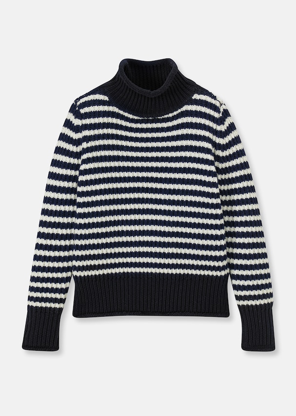 Soft virgin wool jumper with stylish stripes 5