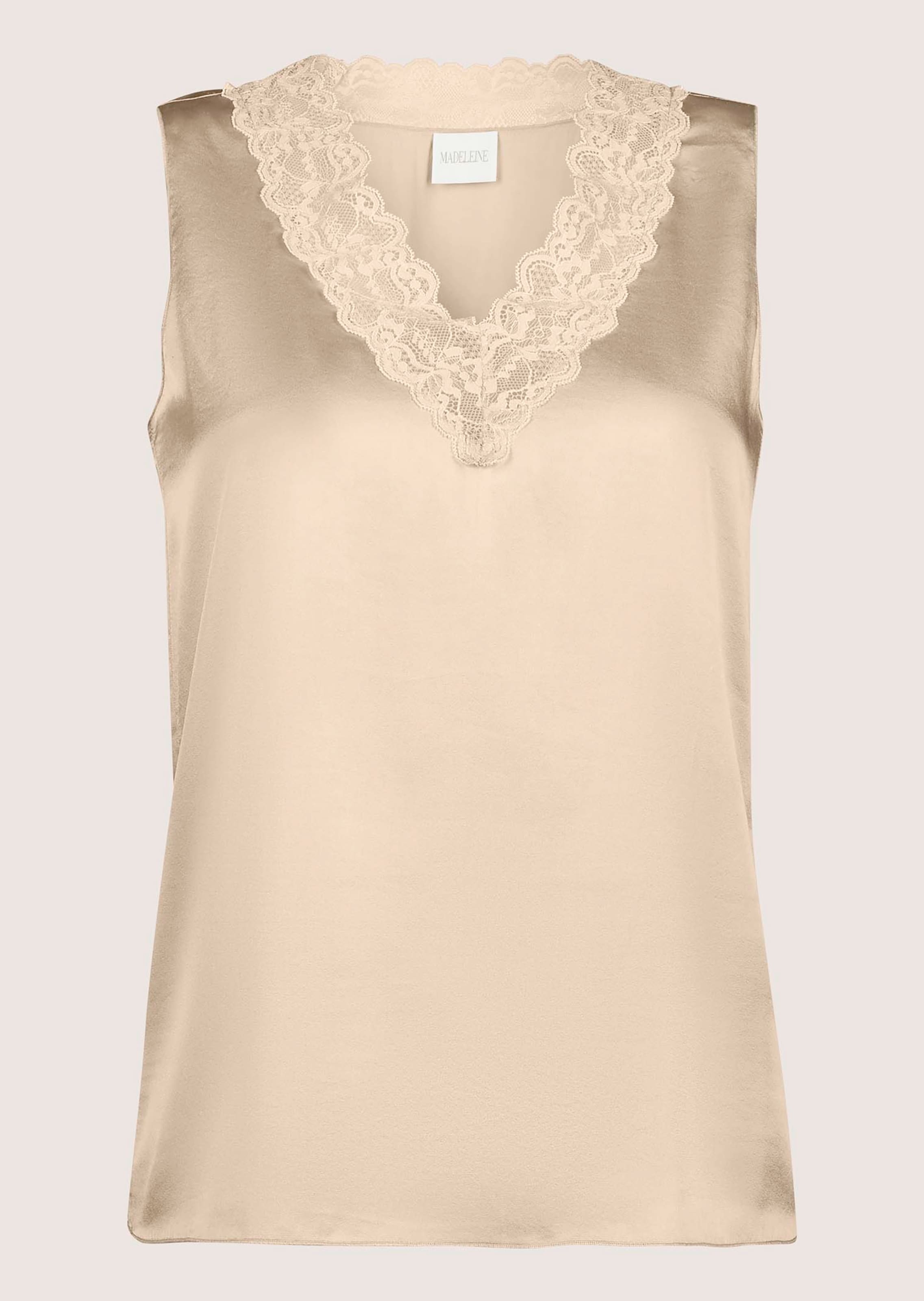 Lingerie-Top mit V-Ausschnitt und edler Spitze