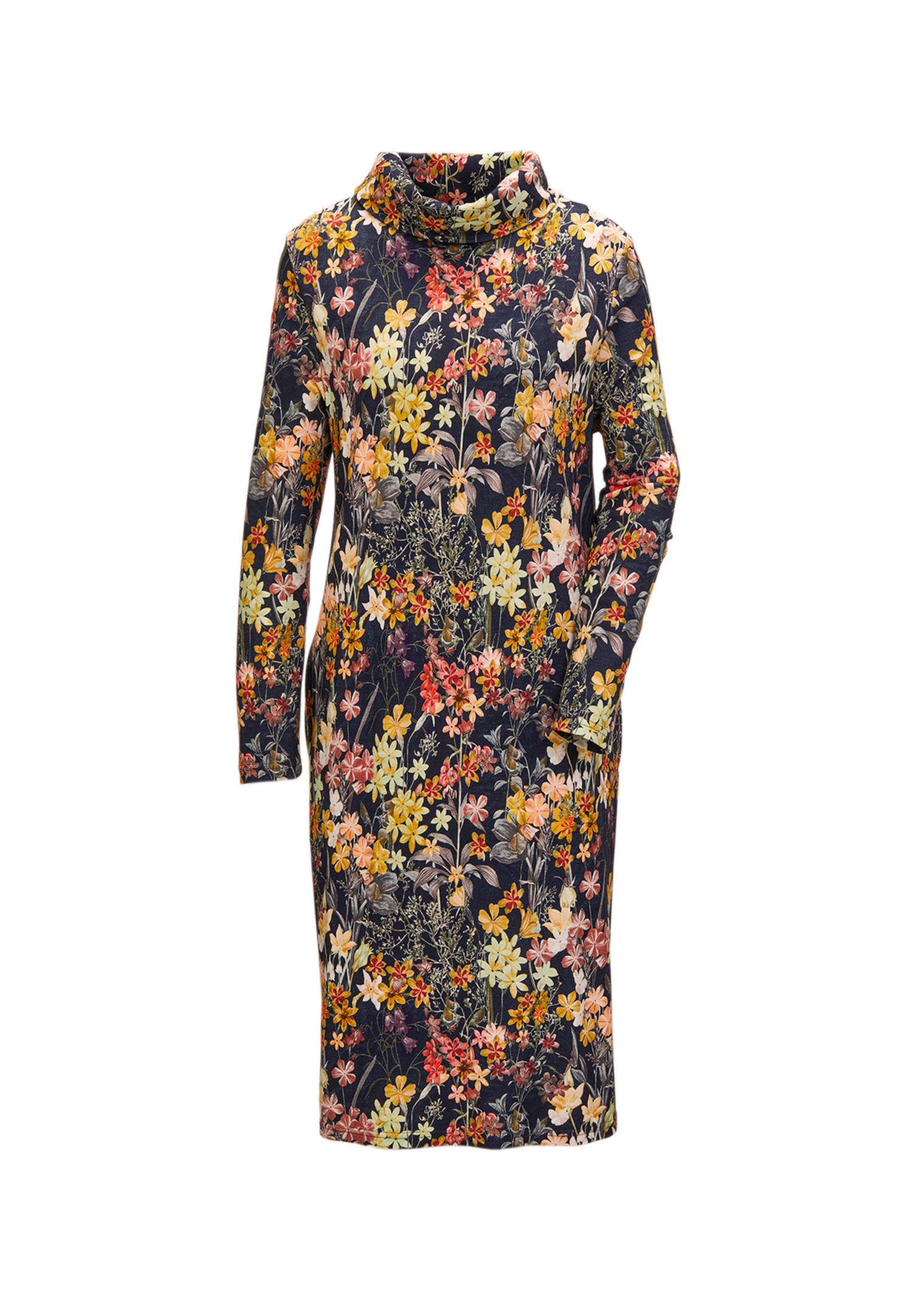 Druckkleid mit halsfernem Rollkragen