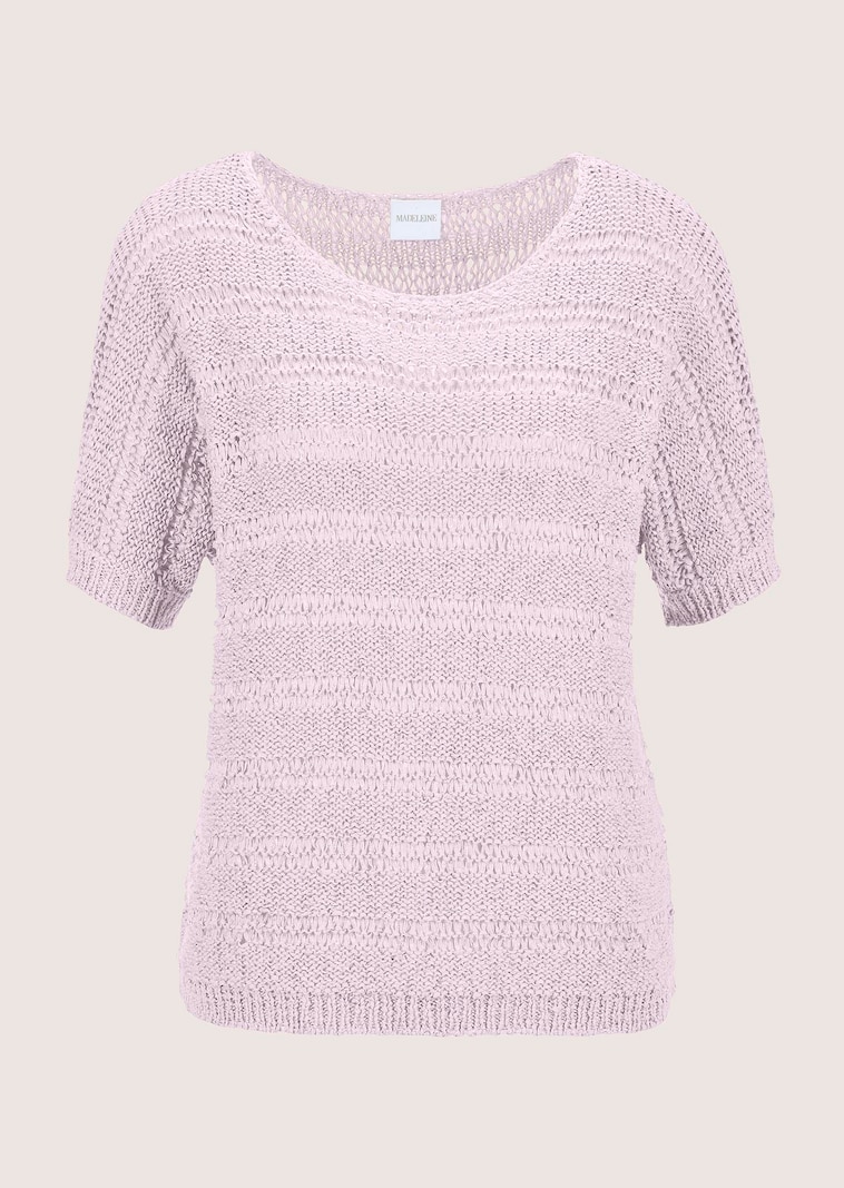 Bändchen-Pullover mit Glanz-Effekt