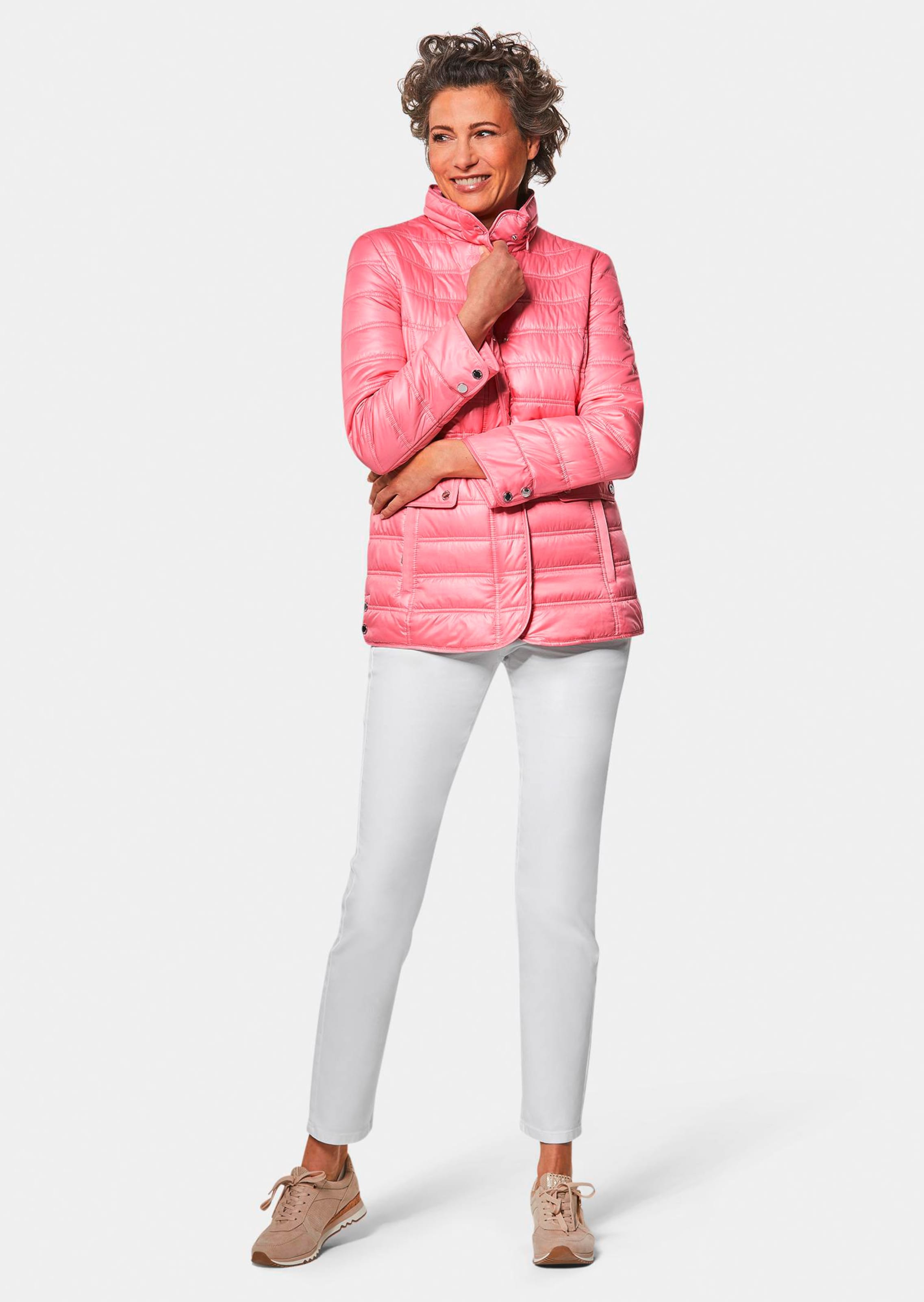 Veste matelassée légère aux nombreux détails - corail - Gr. 56 de Goldner Fashion