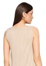 Robe plissée, coloris or brillant, sans manches thumbnail 5