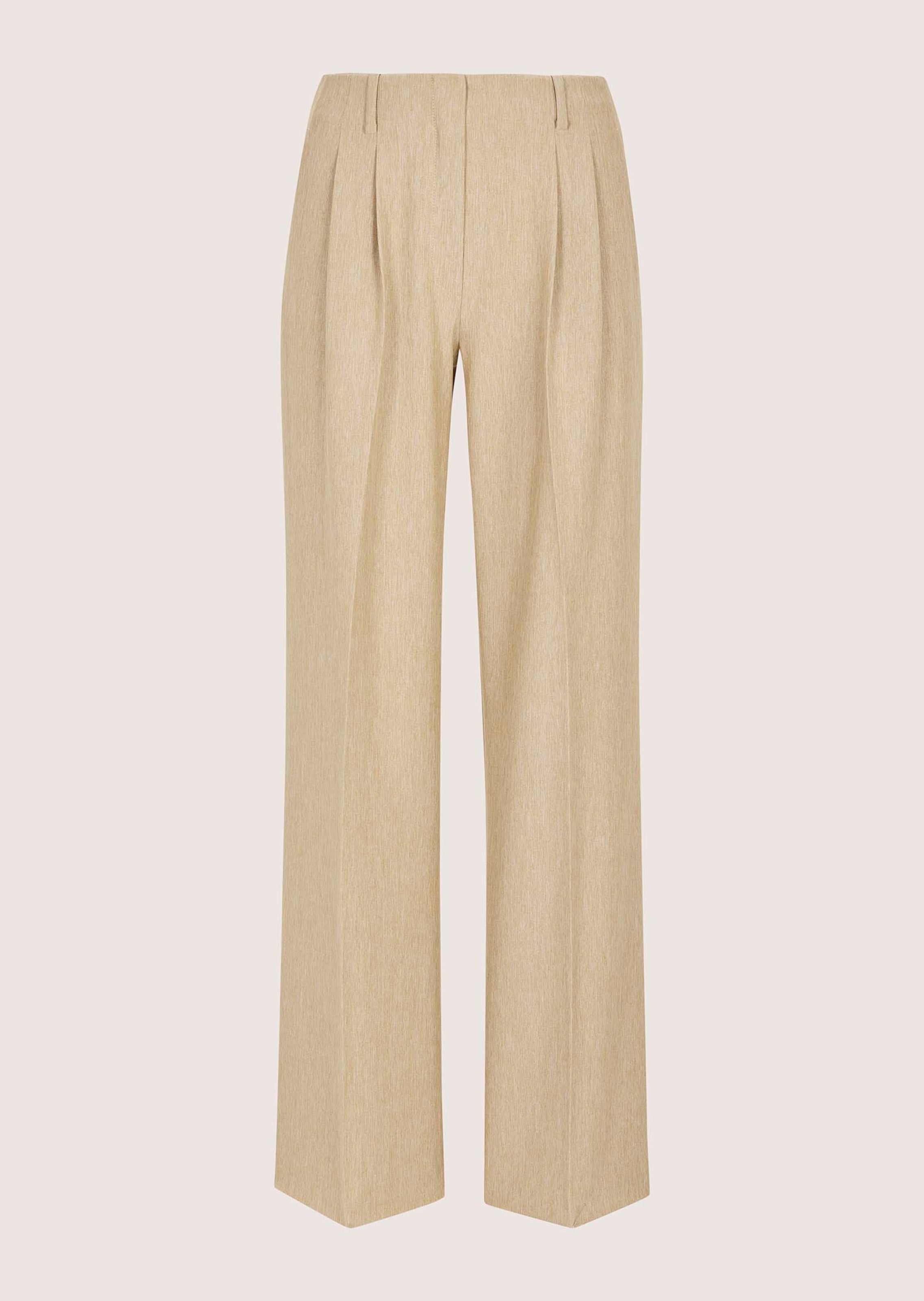 Bundfaltenhose mit weitem Bein