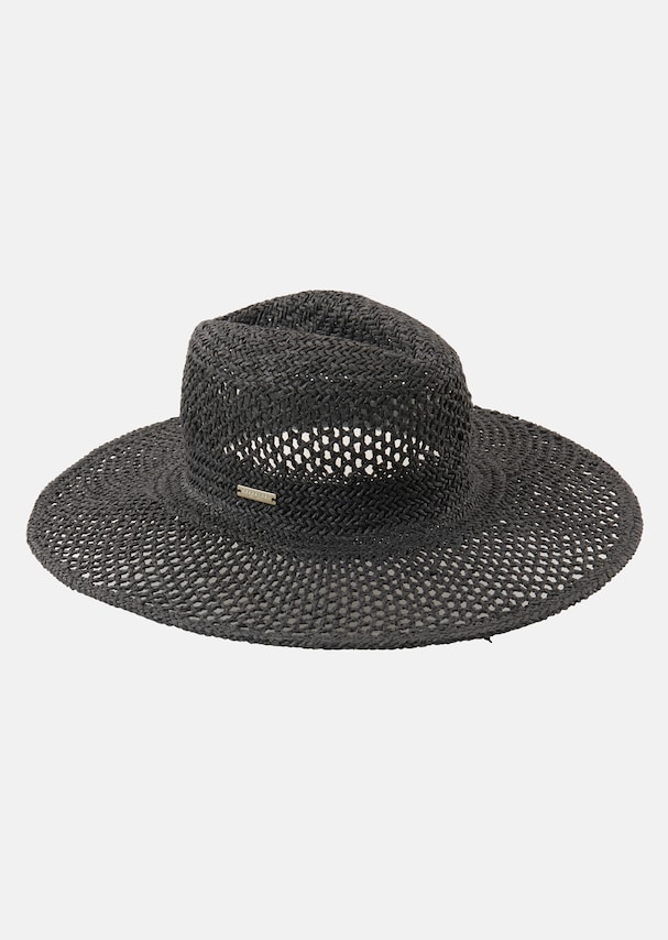 Straw hat with perforated pattern 1