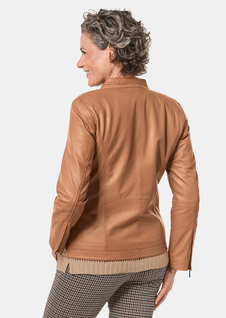 Veste en cuir véritable intemporelle 2