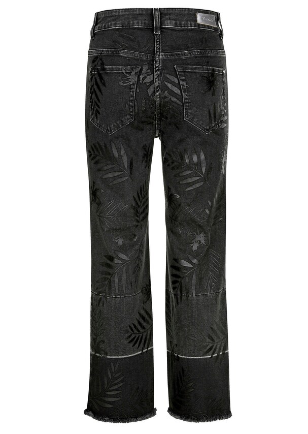 Jeans mit auffallendem Folienprint 4