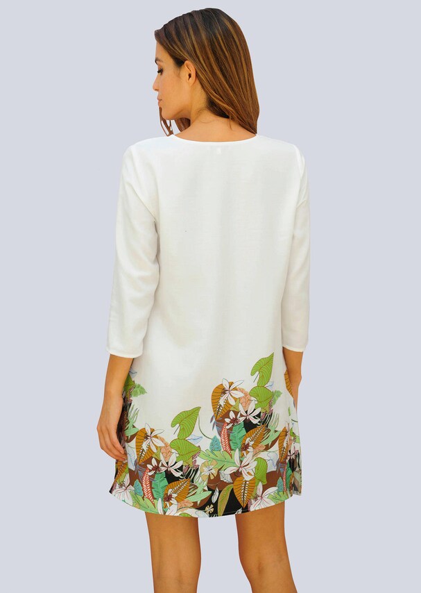 Tunika mit sommerlichen Print am Saum 2