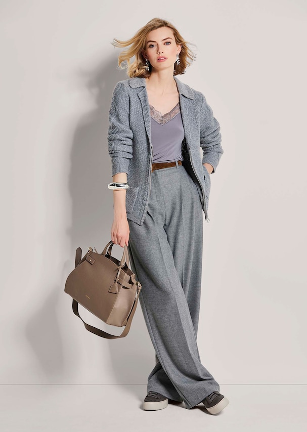 Kaschmir-Blazer mit Zopfpartien 3