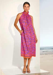 Sommerkleid mit grafischem Print und Stehkragen thumbnail 7