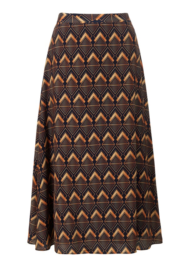 Lined midi skirt with unique print 5