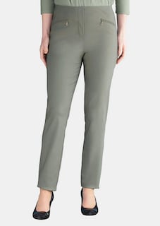 Pantalon en bengaline LOUISA. Coupe ajustée. Intérieur légèrement molletonné. thumbnail 7