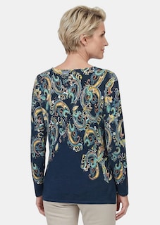 Feinstrickpullover mit Paisley-Muster thumbnail 3