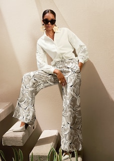 Langarmbluse mit Lochstickerei thumbnail 7