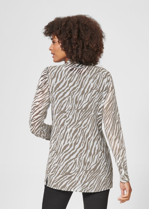 Long-line animal print blouse 2