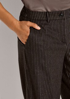 Nadelstreifen-Hose mit weitem Bein thumbnail 5